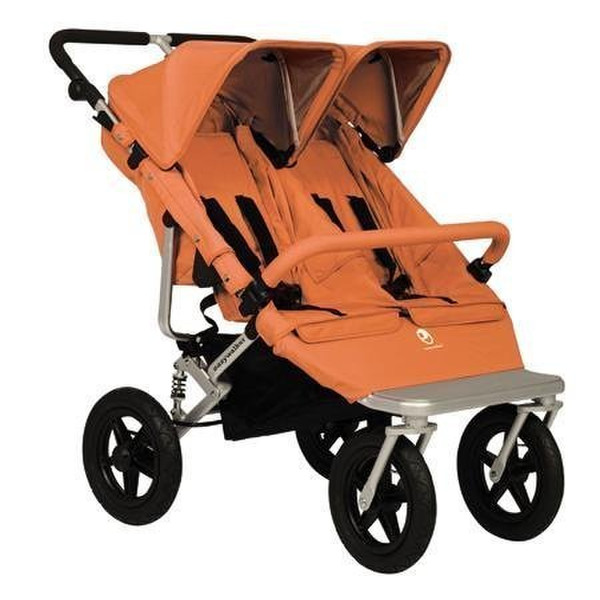 Easywalker DUOPLUS Side-by-side stroller 2место(а) Черный, Оранжевый, Нержавеющая сталь