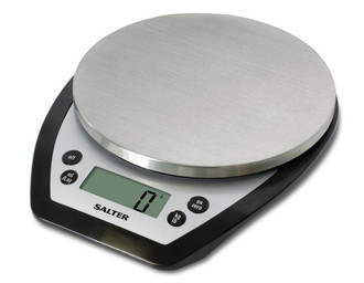Salter 1023 BKSSDR Oval Electronic kitchen scale Schwarz, Edelstahl Küchenwaage