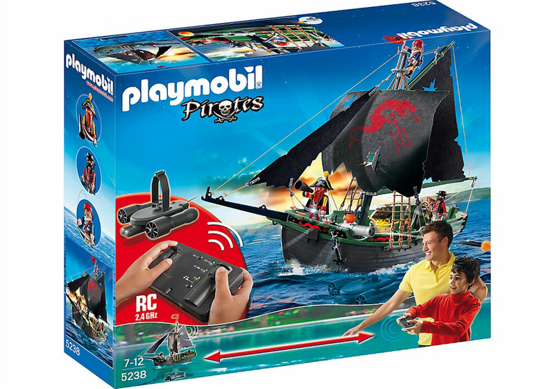 Playmobil Piratensegler mit RC-Unterwassermotor
