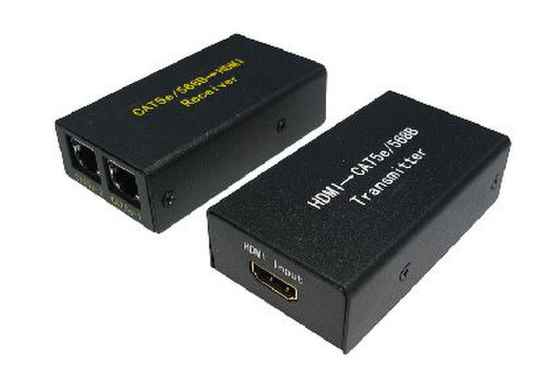 Cables Direct HD-EX300 AV transmitter & receiver Black AV extender