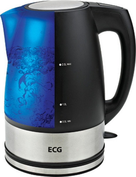 ECG RK 2010 OT 2L 2100W Black,Blue,Stainless steel electrical kettle