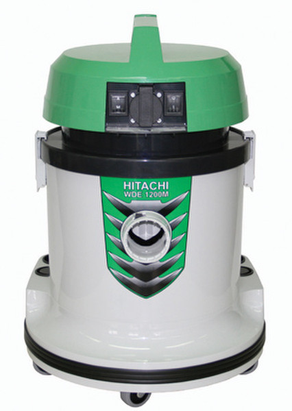 Hitachi WDE1200M Хозяйственный пылесос 24л 1200Вт Черный, Зеленый, Белый