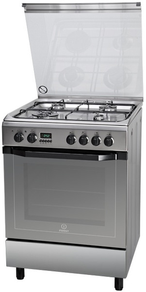 Indesit I6TMH6AF(X)/I Отдельностоящий Gas hob A Нержавеющая сталь кухонная плита