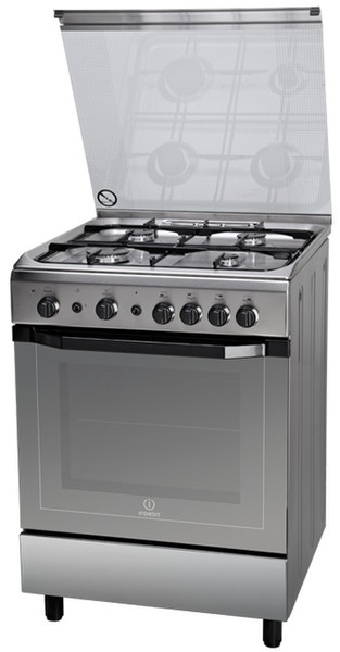 Indesit I6GG1F(X)/I Freistehend Gas hob Edelstahl Küchenherd