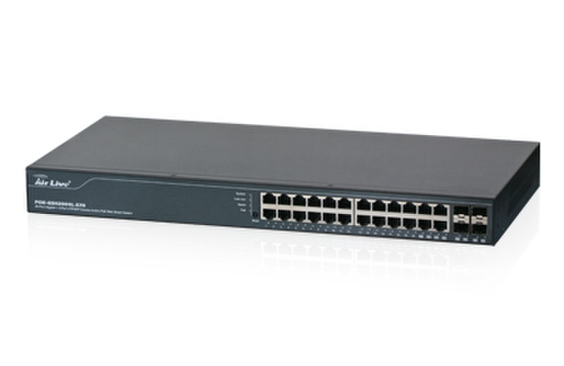 AirLive POE-GSH2004L-370 Gigabit Ethernet (10/100/1000) Power over Ethernet (PoE) Black network switch