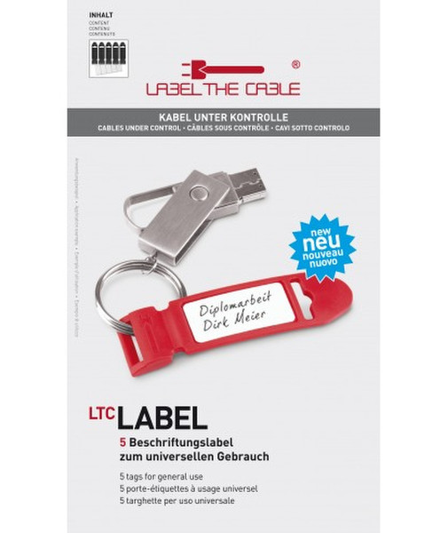 Label-the-cable Label Schwarz 5Stück(e) Schlüsselanhänger