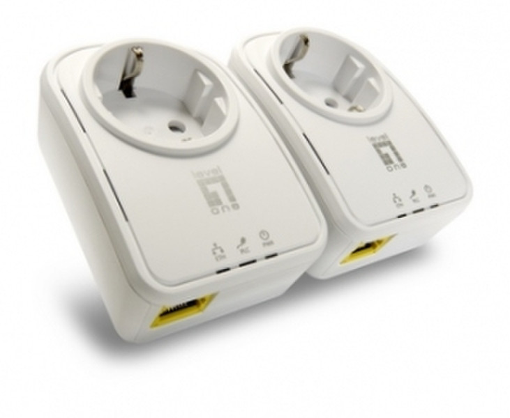LevelOne PLI-4510D 500Мбит/с Подключение Ethernet Белый 2шт PowerLine network adapter