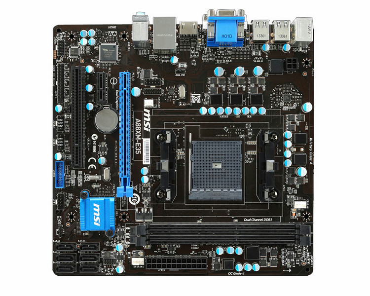 MSI A88XM-E35 AMD A88X Socket FM2+ Микро ATX материнская плата