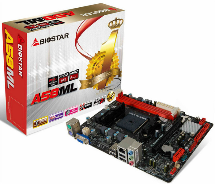Biostar A58ML AMD A55 Socket FM2 Микро ATX материнская плата