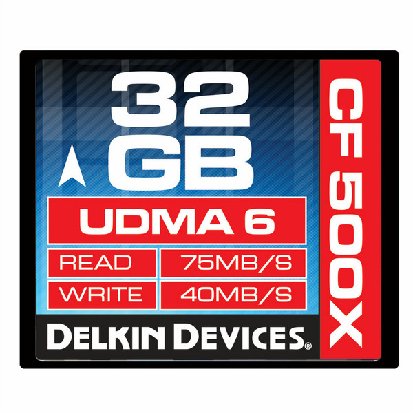 Delkin 32GB CF 500X UDMA 6 32ГБ CompactFlash карта памяти