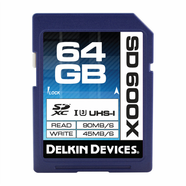 Delkin 64GB UHS-I SDXC 64ГБ SDXC UHS карта памяти