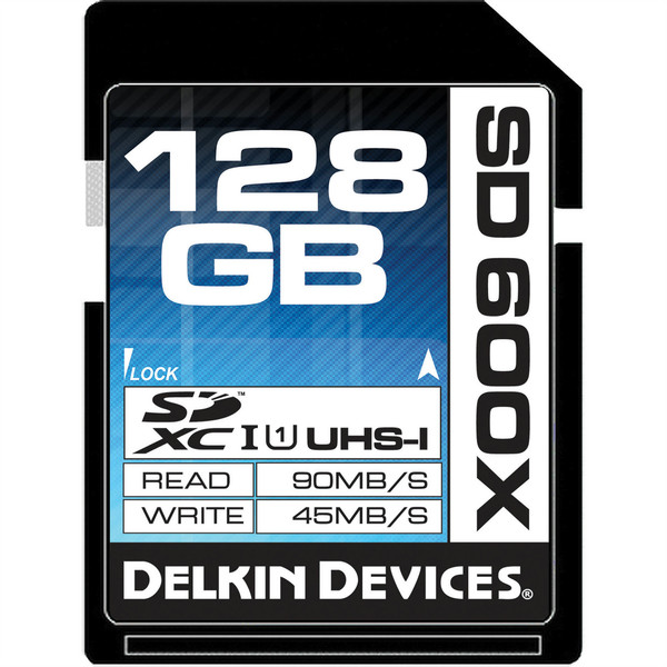 Delkin 128GB SDXC 600X UHS-I 128ГБ SDXC UHS Class 10 карта памяти