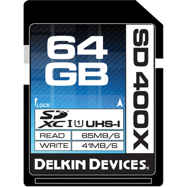 Delkin 128GB SDXC 400X UHS-I 64GB SDXC UHS memory card