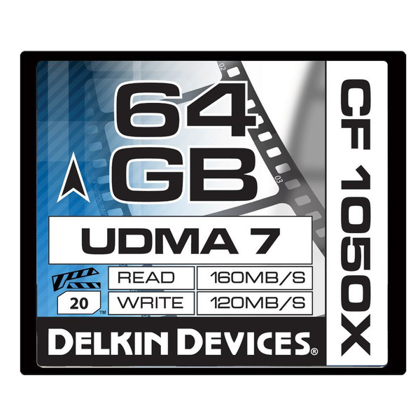 Delkin 64GB CF 1050X UDMA 7 64ГБ CompactFlash карта памяти