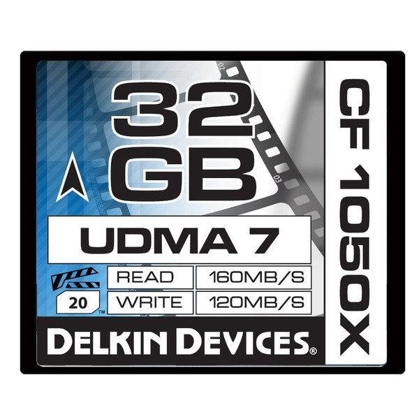 Delkin 32GB CF 1050X UDMA 7 32GB Kompaktflash Speicherkarte