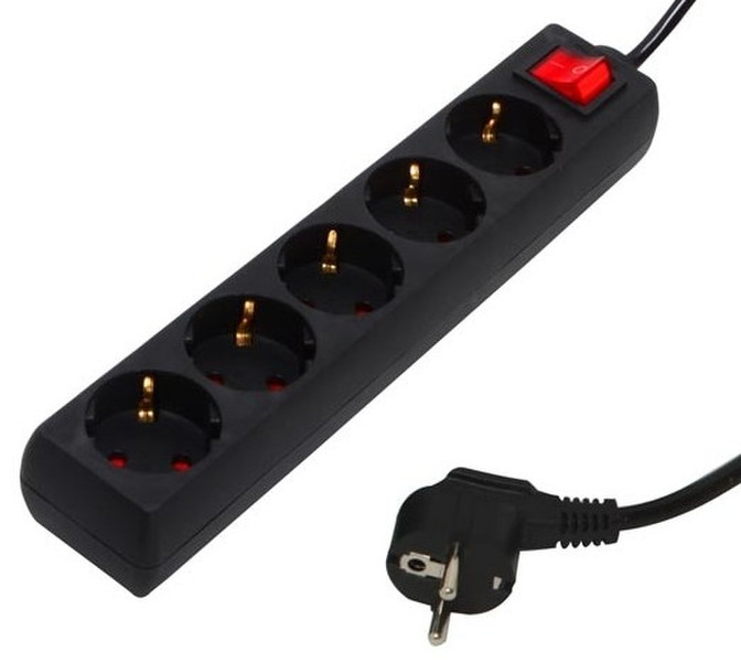 S-Link SPG8-5-15 5AC outlet(s) 1.5m Black power extension