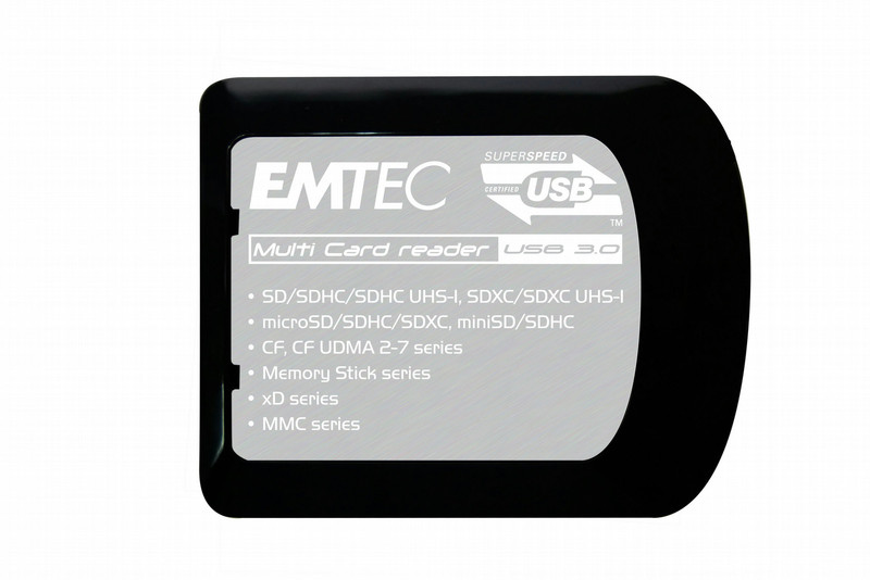 Emtec EKLMFLU03 USB 3.0 (3.1 Gen 1) Type-A Черный устройство для чтения карт флэш-памяти