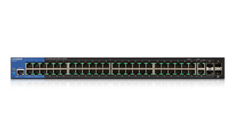 Linksys LGS552P-EU gemanaged L2/L3 Gigabit Ethernet (10/100/1000) Energie Über Ethernet (PoE) Unterstützung 1U Schwarz Netzwerk-Switch
