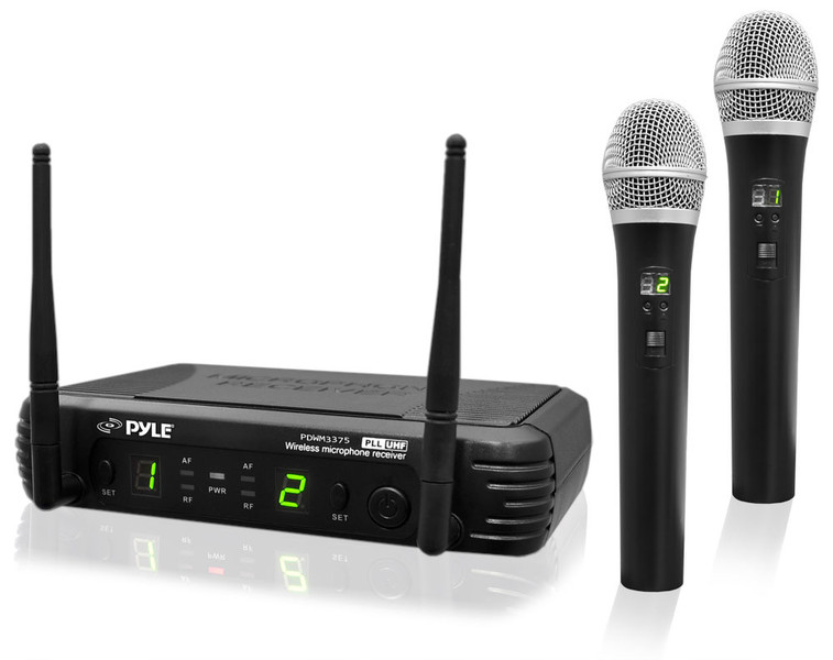 Pyle PDWM3375 Stage/performance microphone Беспроводной Черный микрофон