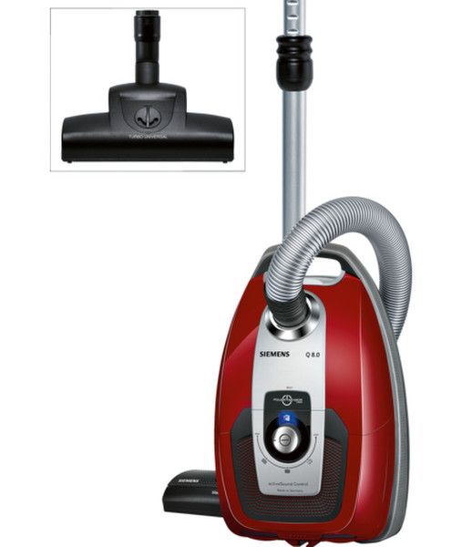 Siemens VSQ8SEN66C Cylinder vacuum 650W A Black,Red vacuum