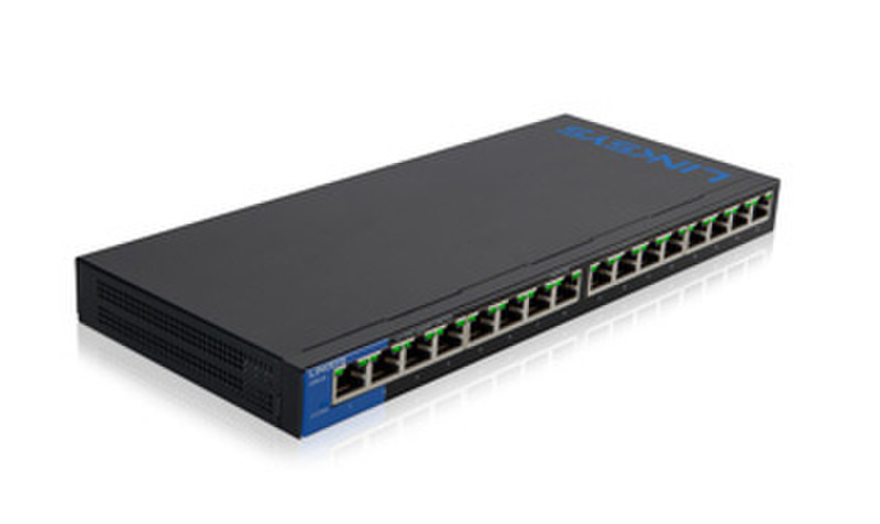 Linksys LGS116P Неуправляемый Gigabit Ethernet (10/100/1000) Power over Ethernet (PoE) Черный