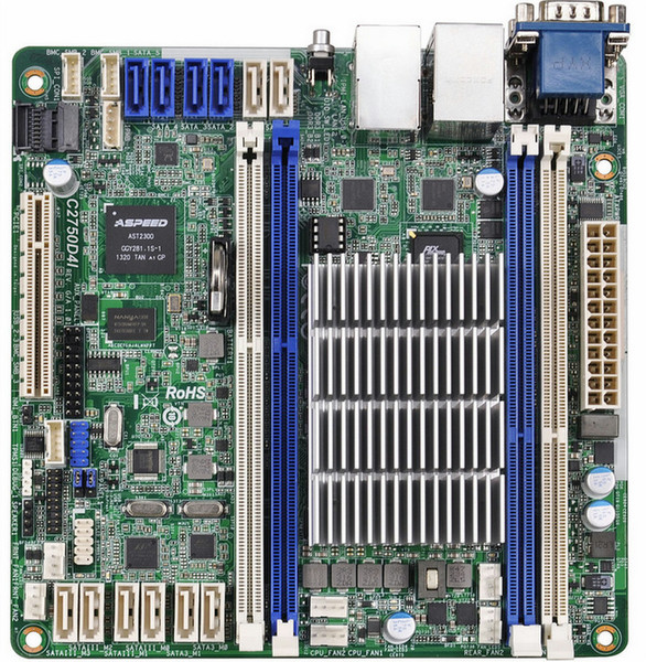 Asrock C2750D4I FBGA1283 Mini ITX материнская плата для сервера/рабочей станции