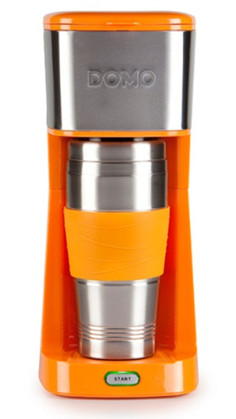 Domo DO439K Drip coffee maker 0.4L Orange,Stainless steel coffee maker