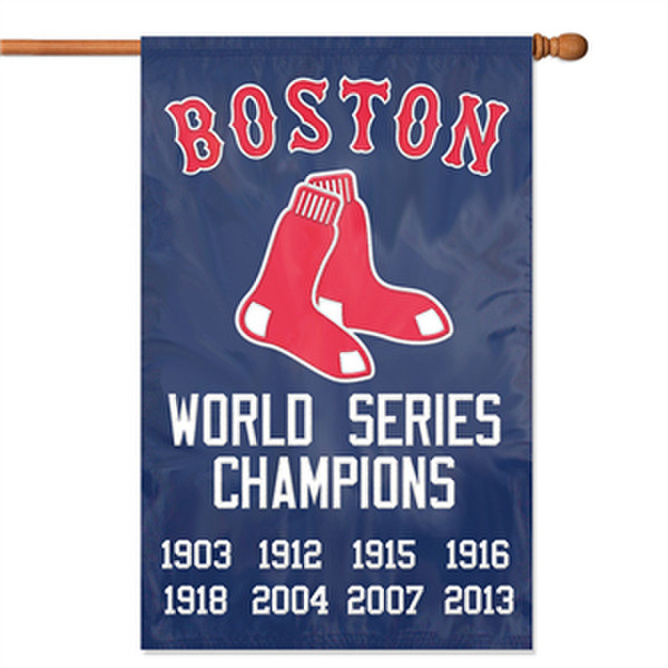 The Party Animal Red Sox 8-Time Champs Applique Banner Flag
