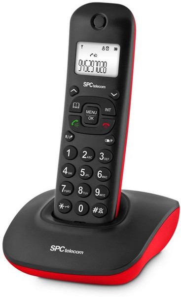 SPC 7255R DECT Anrufer-Identifikation Schwarz, Rot Telefon