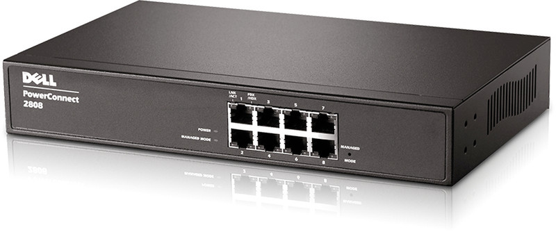DELL PowerConnect 2808 Управляемый L2/L3 Gigabit Ethernet (10/100/1000) 1U Черный