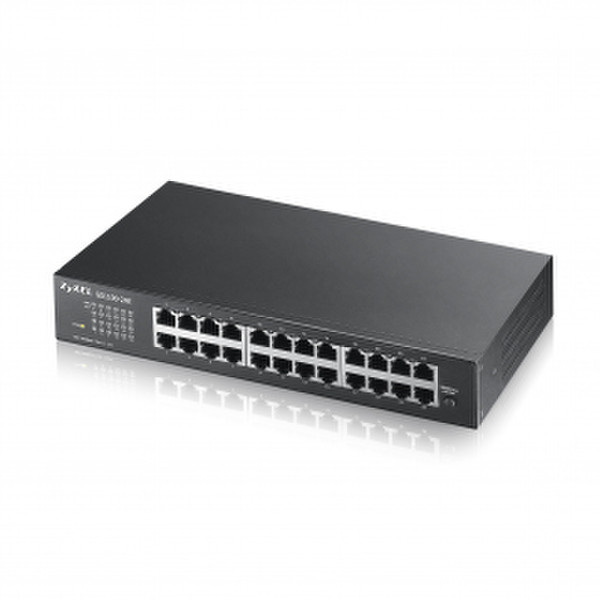 ZyXEL GS1100-24E Unmanaged Gigabit Ethernet (10/100/1000) Black network switch