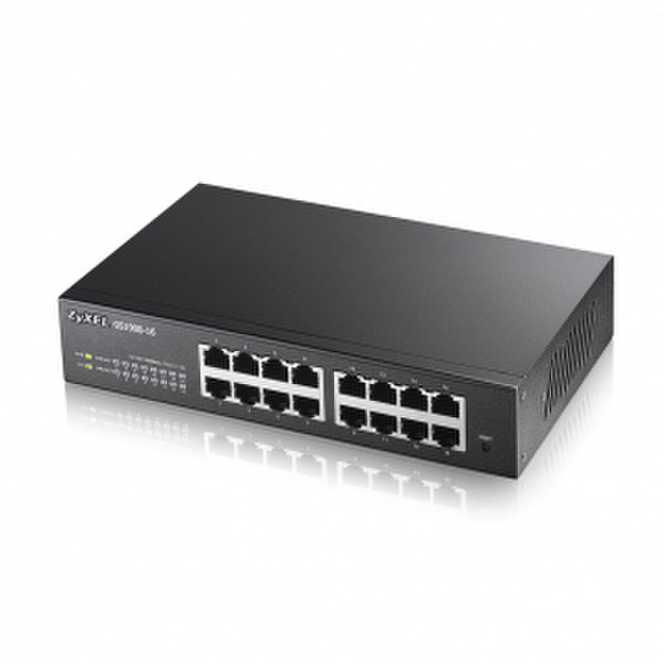 ZyXEL GS1900-16 Управляемый Gigabit Ethernet (10/100/1000) Черный сетевой коммутатор