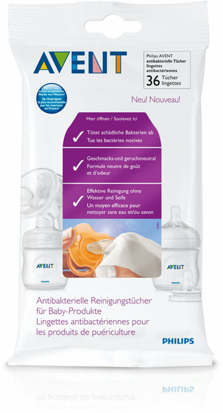 Philips AVENT Антибактериальные салфетки для детских изделий SCF295/36
