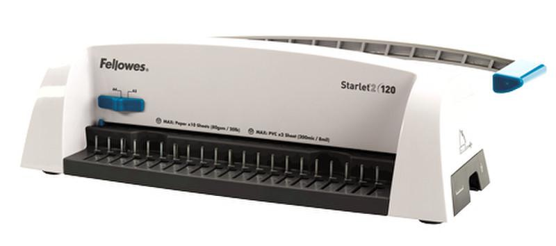 Fellowes Starlet 2 Comb binding machine 120листов Серый, Бирюзовый, Белый