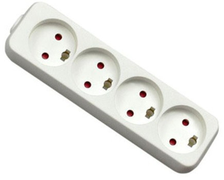 Mercodan 10m 4 x EL Indoor 4AC outlet(s) 10m White power extension