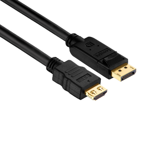 Mercodan 1.0m Displayport - HDMI 1m DisplayPort HDMI Schwarz