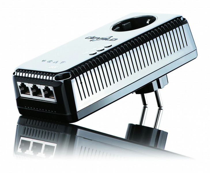 Devolo dLAN pro 500 Wireless+ Starter Kit 500Mbit/s Eingebauter Ethernet-Anschluss WLAN Schwarz, Silber 2Stück(e) PowerLine Netzwerkadapter