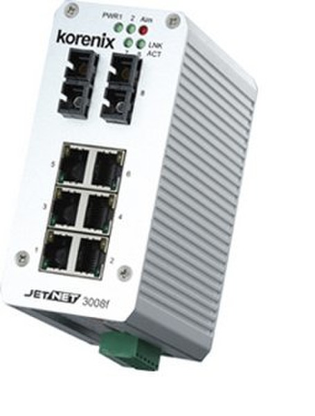 Korenix JetNet 3008f-s V3 L2/L3 Fast Ethernet (10/100) Белый