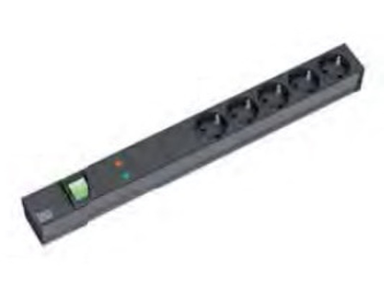 Bachmann 333.537 5AC outlet(s) 1U Black power distribution unit (PDU)