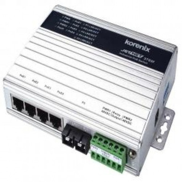 Korenix JetNet 3705 Неуправляемый Fast Ethernet (10/100) Power over Ethernet (PoE) Белый