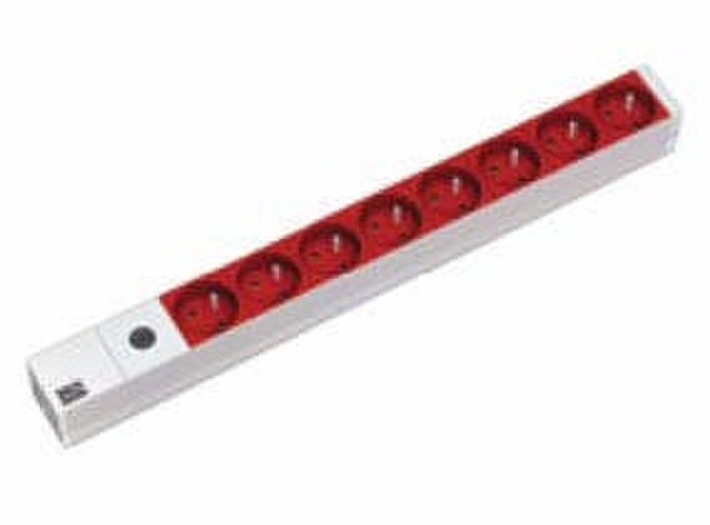 Bachmann 333.4101 8AC outlet(s) 1U Grey,Red power distribution unit (PDU)
