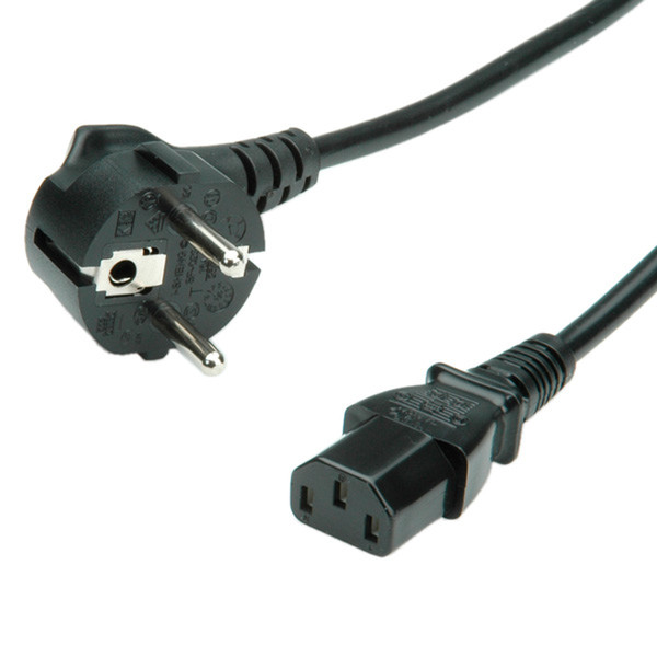 Bachmann 351.167 0.5m CEE7/7 Schuko C13 coupler Black power cable