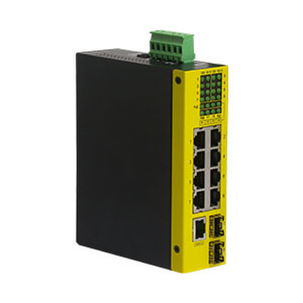 KTI Networks KGD-802 Managed L2 Gigabit Ethernet (10/100/1000) Power over Ethernet (PoE) Black,Yellow