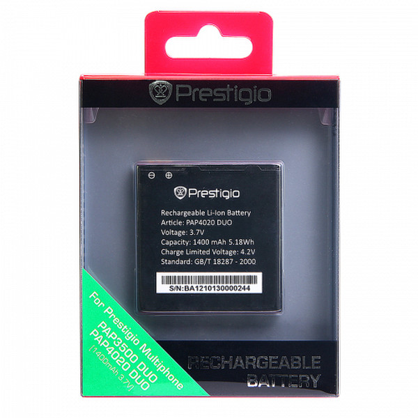 Prestigio PAP4020BA Lithium-Ion 1400mAh 3.7V rechargeable battery