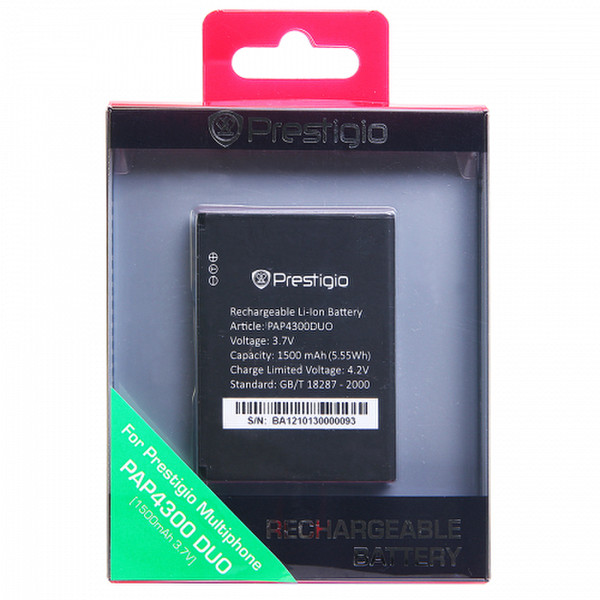 Prestigio PAP4300BA Lithium-Ion 1500mAh 3.7V rechargeable battery