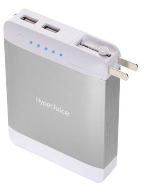 HyperJuice HJ100PLUG-SILVER Lithium-Ion 10400mAh rechargeable battery