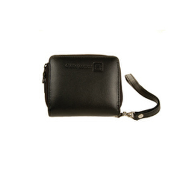 GloboComm Universal leather pouch w/ zipper f/ GPS - small Leder Schwarz