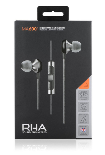 RHA MA600i Binaural In-ear Black,Silver