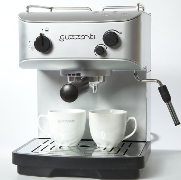 Guzzanti GZ 23 Espressomaschine 1.1l 2Tassen Edelstahl Kaffeemaschine