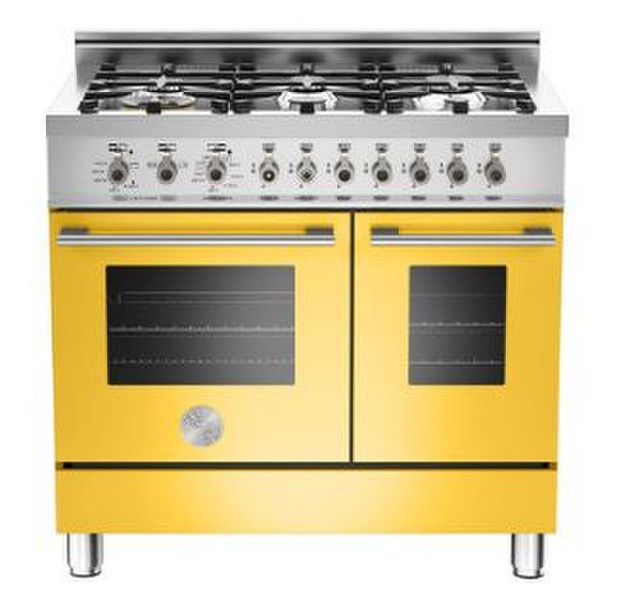 Bertazzoni W90 6 GEV GI Freestanding Gas hob Yellow cooker